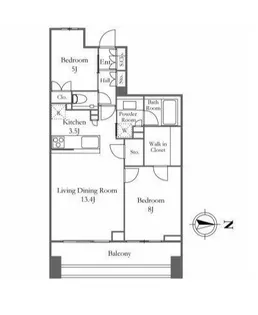 クラッシィハウス芝浦【5階】の間取り