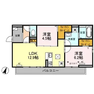 エルタウン A棟【1階】の間取り