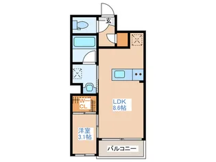 LiveCasa豊平【1階】の間取り