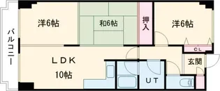 サンシティ苫小牧【6階】の間取り