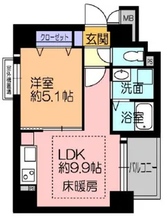 セントロイヤルクラブ谷町【11階】の間取り