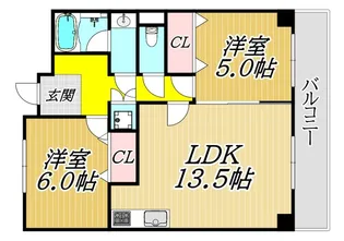 ラムール武庫之荘参番館【1階】の間取り