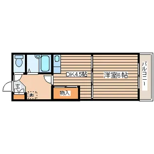 ロイヤルヒルズ銀杏町【2階】の間取り