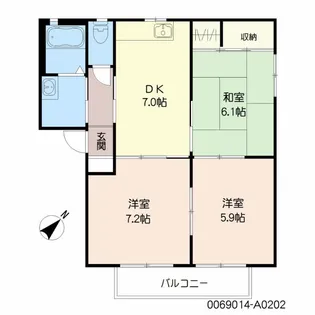レガート外町A【2階】の間取り