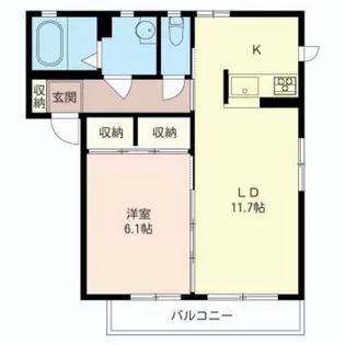 エスポワールII【2階】の間取り