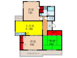 クレストヒルズ【1階】の間取り
