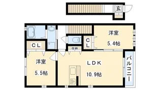 メインハーツ新森【2階】の間取り