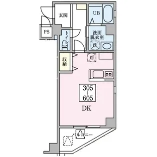 RIVER SOUTH TWO【6階】の間取り