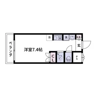 レジデンスGENSEI【4階】の間取り