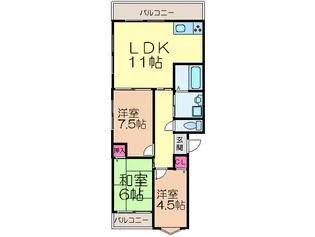 ソレイユ2【4階】の間取り