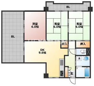 サントスビル【4階】の間取り
