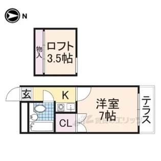 シティーエステート南紀寺【2階】の間取り