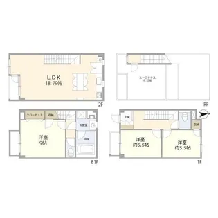ラ・アトレ等々力【1階】の間取り
