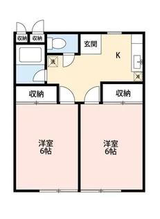 ハイツ七房【2階】の間取り