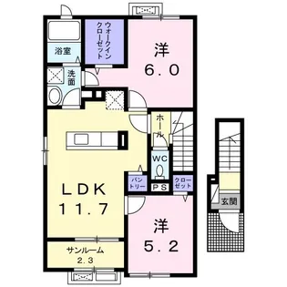 ビラ・アバンツァ【2階】の間取り
