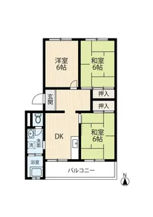 焼山第四マンション【3階】の間取り