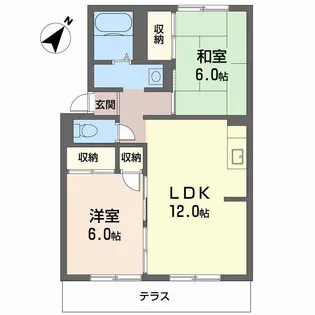 プレジール中島 A棟【1階】の間取り