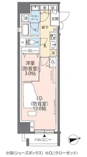 ミュージション板橋駅前【3階】の間取り