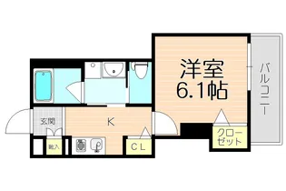 エスティメゾン西天満【9階】の間取り