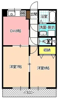 ロイヤルマンション優【2階】の間取り