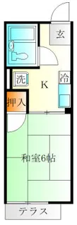 シティハイム蘭【1階】の間取り