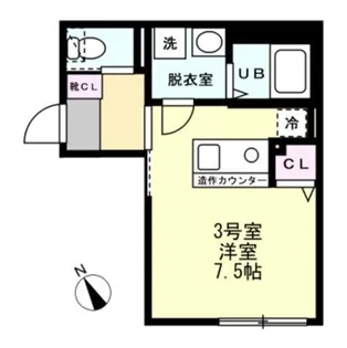 ベイルーム本厚木ルミナス【1階】の間取り