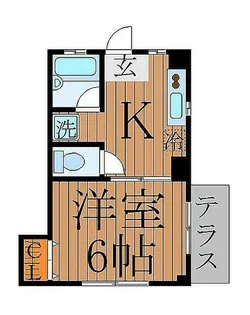 エスフラット中野【1階】の間取り