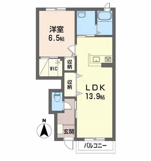 サリーレ・ピーノ南吉田 A棟【1階】の間取り