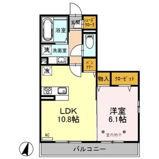 レセンテ西浦和【2階】の間取り