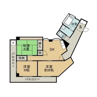 植木セメントビル【6階】の間取り