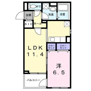ベラシティ【1階】の間取り