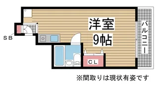 レスポワール花隈【4階】の間取り