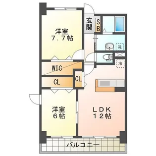 ラ・パストラーレ【2階】の間取り