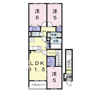 ベル エリタージュ【2階】の間取り