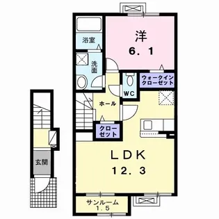 モデルノ プラシード【2階】の間取り