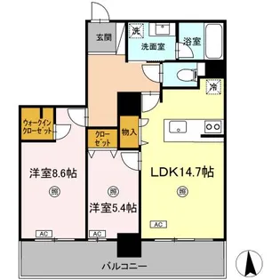 プレミスト牧志タワー国際通り【5階】の間取り