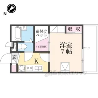 レオパレス大園1【3階】の間取り