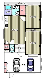 パークハウス【1階】の間取り
