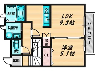 アムールコンフォルターブル【1階】の間取り