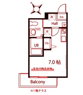 ハーミットクラブハウス東急元住吉【3階】の間取り