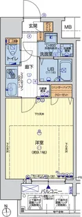 レオンコンフォート難波サウスゲート【2階】の間取り