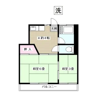 前谷津ハウス【2階】の間取り