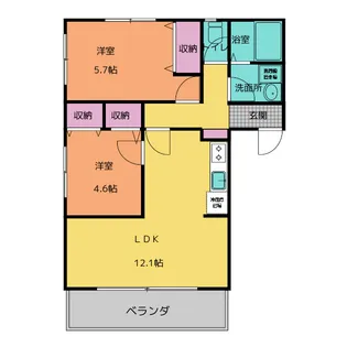 エクラときわ2【1階】の間取り