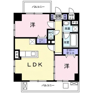 ベルフィオーレ千代田【2階】の間取り