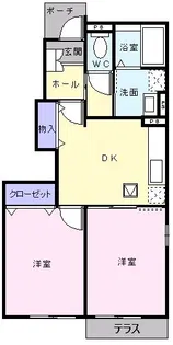 レスポアール・トロワ【1階】の間取り