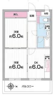 東府中マンション【1階】の間取り