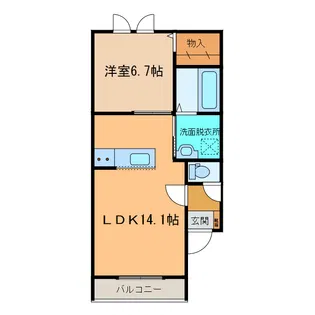 ハスコリオ・ソレイユ【1階】の間取り