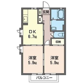 グランメール 102号室【1階】の間取り