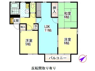 広島県広島市安佐南区相田6【アパート】の間取り