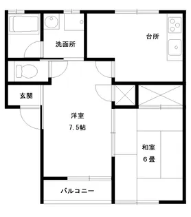 パル長岡【1階】の間取り